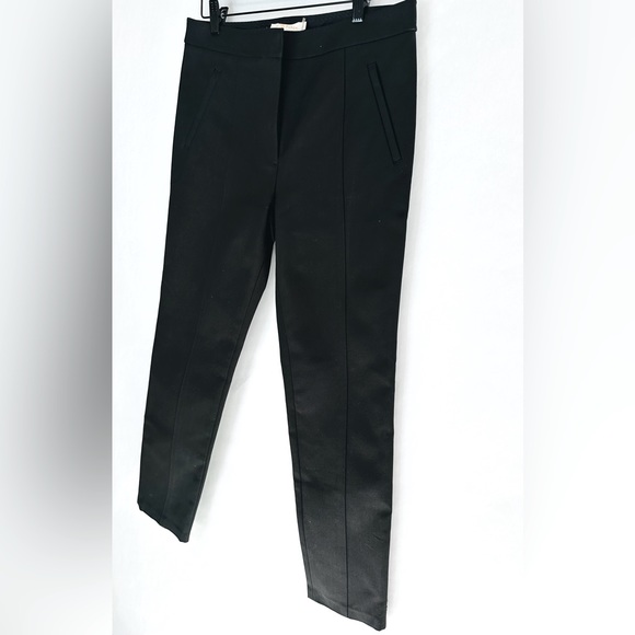 Tory Burch Vanner Cropped Ankle Straight Leg Black Pant Size 8 - Picture 6 of 13